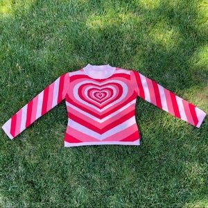 Cider Heart Wave Sweater Lazy Oaf knock-off